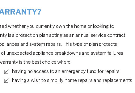 home appliance coverage plans